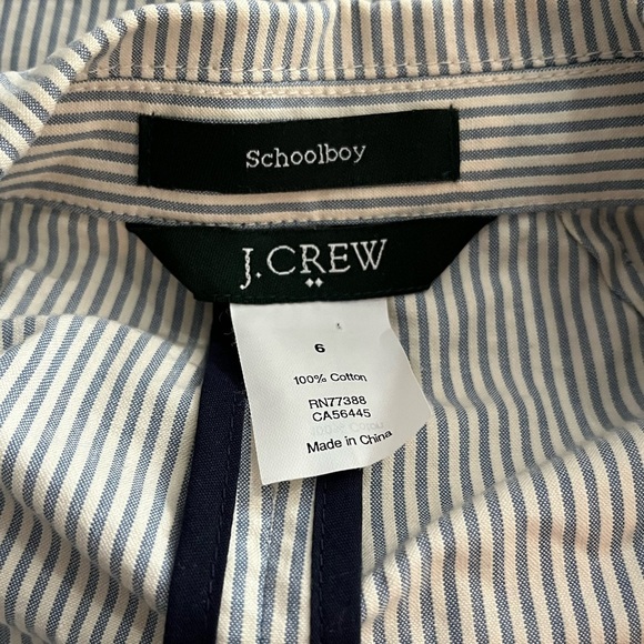 J. Crew Schoolboy Blazer Seersucker Nautical Stripe - Picture 11 of 12